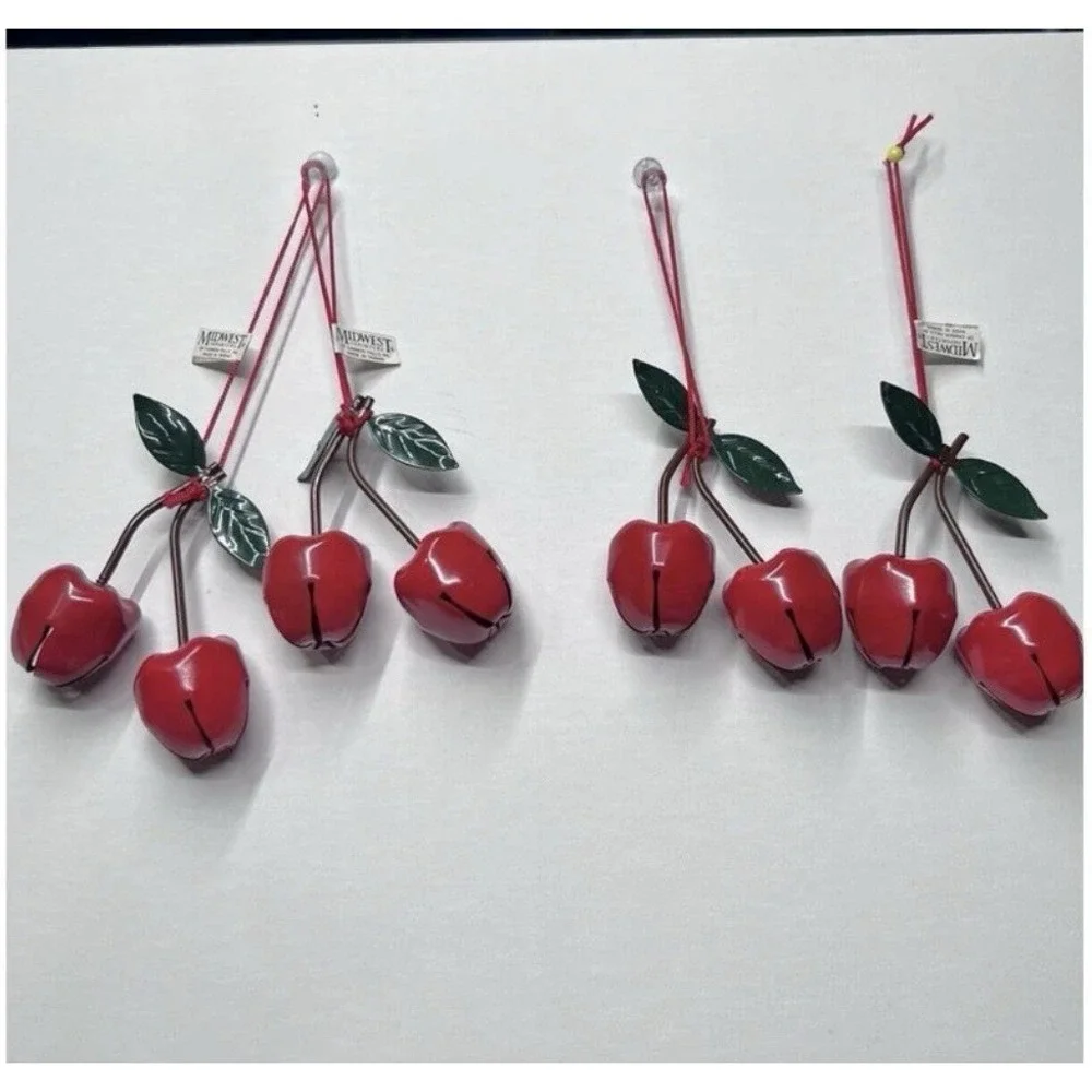 Vintage Metal Jingle Bell Christmas Ornaments Lot Dept 56 Midwest‎ Applause